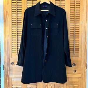 Denim&Co Women’s Dark Button Down Shirt